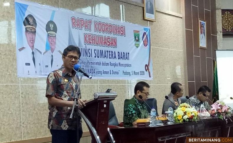 Gubernur Sumbar Irwan Prayitno dalam sebuah acara. Humas Sumbar