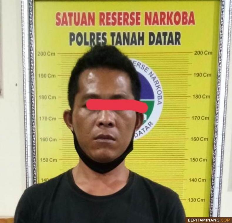 Pelaku yang berhasil diamankan Satuan Reserse Narkoba Polres Tanah Datar. Foto: tanahdatar.sumbar.polri.go.id