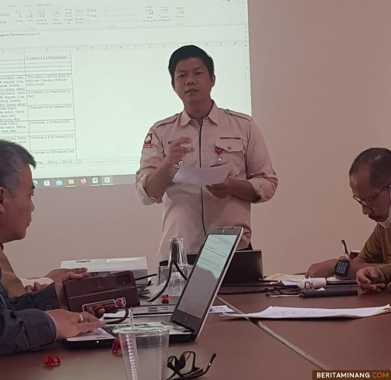 Inspektorat Padang Pariaman bentuk Tim Reviu LKPD di Ruang rapat Inspektorat, Selasa (25/1).