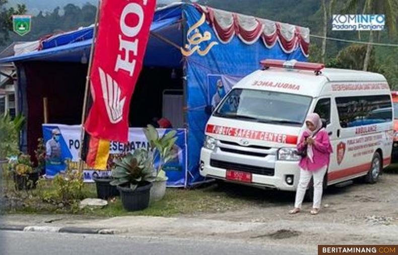 Salah satu pos kesehatan yang didirikan Dinas Kesehatan (Dinkes) Kota Padang Panjang bersama Rumah Sakit Umum Daerah (RSUD). Foto: Kominfo Padang Panjang