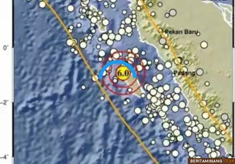 Lokasi gempa Mentawai. (BMKG)