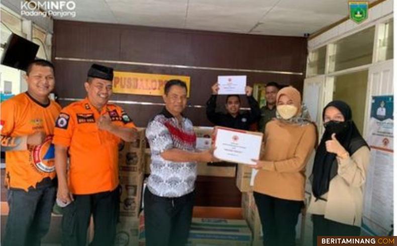 Padussi Project saat salurkan bantuan korban gempa Pasaman via BPBD Padang Panjang.