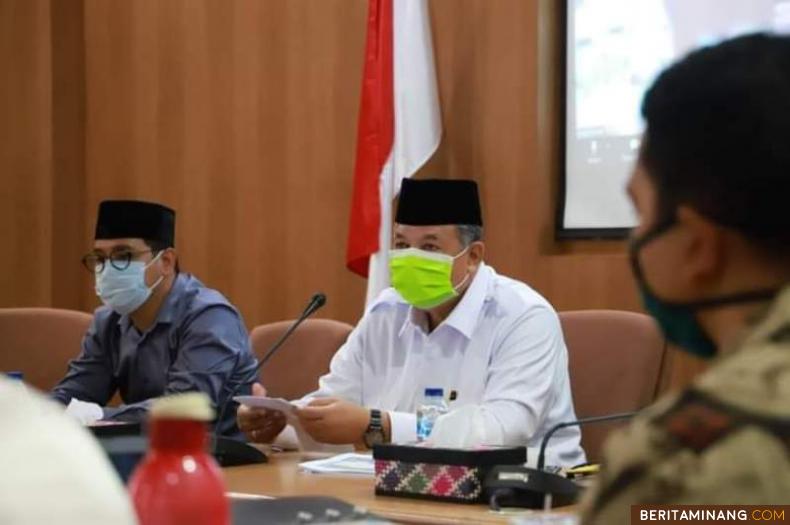 Wali Kota Solok H.Zul Elfian saat buka sosialisasi RKPD 2022.