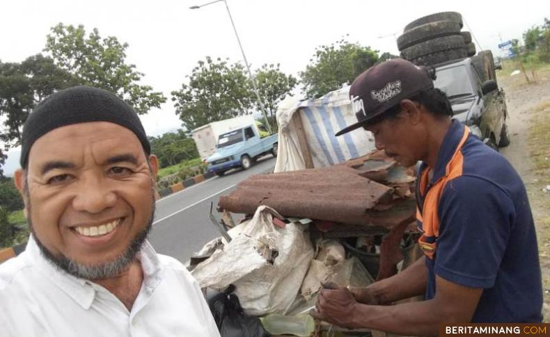 Syafruddin sudah 15 tahun jadi pemulung ingin mendapat becak mesin.