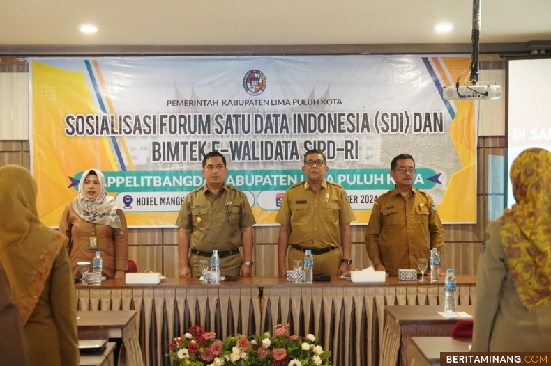 Pjs.Bupati Ahmad Zakri Buka Sosialisasi Forum Satu Data dan Bimtek e-Wali Data SIPD-RI