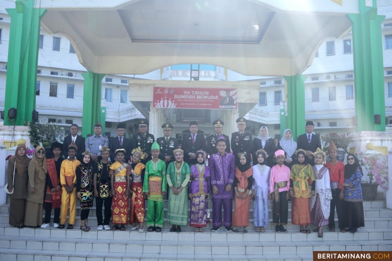 Peringatan Hari Sumpah Pemuda ke-96, Pemerintah Kabupaten Lima Puluh Kota menggelar upacara di Halaman Kantor Bupati, Sarilamak, Senin (28/10/2024). Foto : Dok Aga