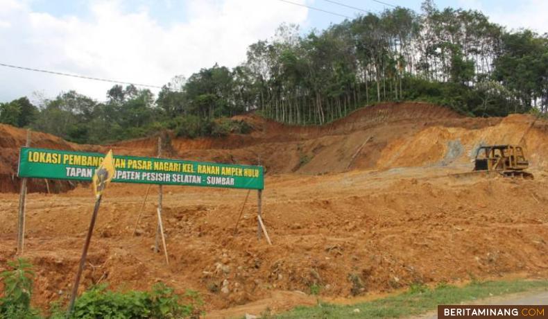 Lokasi pembangunan Pasar Kecamatan Rahul Tapan. Foto Humas Pessel