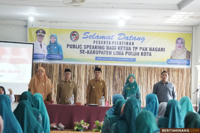 TP PKK Lima Puluh Kota Gelar Pelatihan Public Speaking Bagi 79 Ketua PKK Nagari