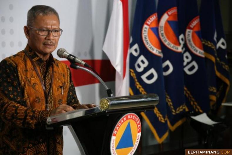 Jubir Pemerintah untuk Covid-19 dr. Achmad Yurianto di Gedung BNPB, Jakarta. Foto: Humas BNPB