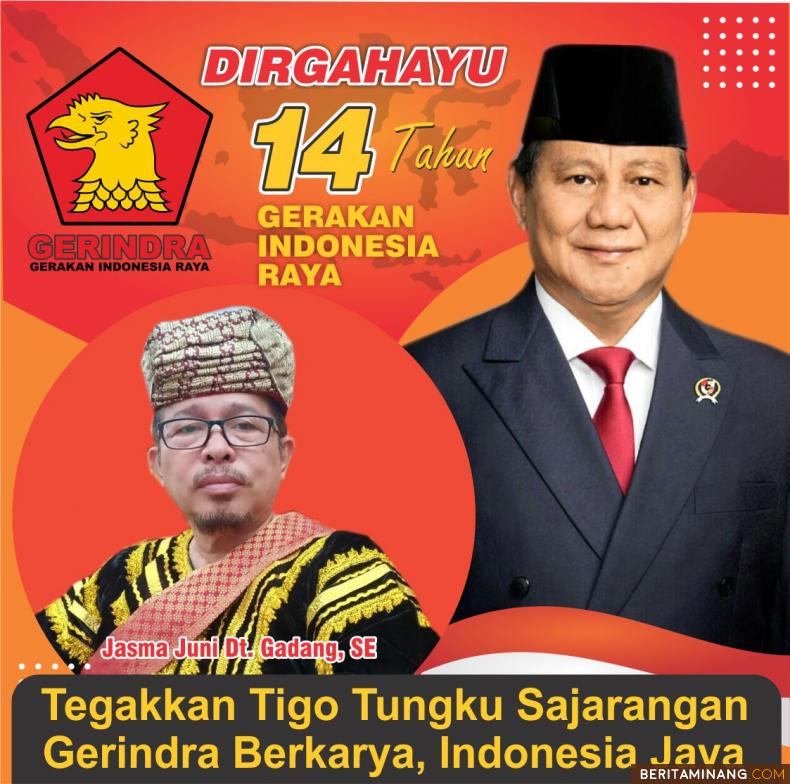 Selamat HUT ke-14 Partai Gerakan Indonesia Raya.